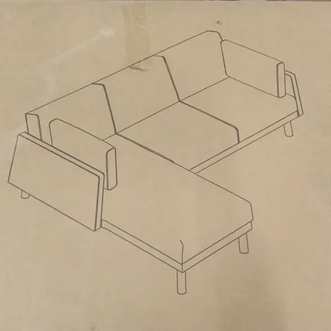 BOXED DESIGNER CORNER SOFA (2 BOXES)