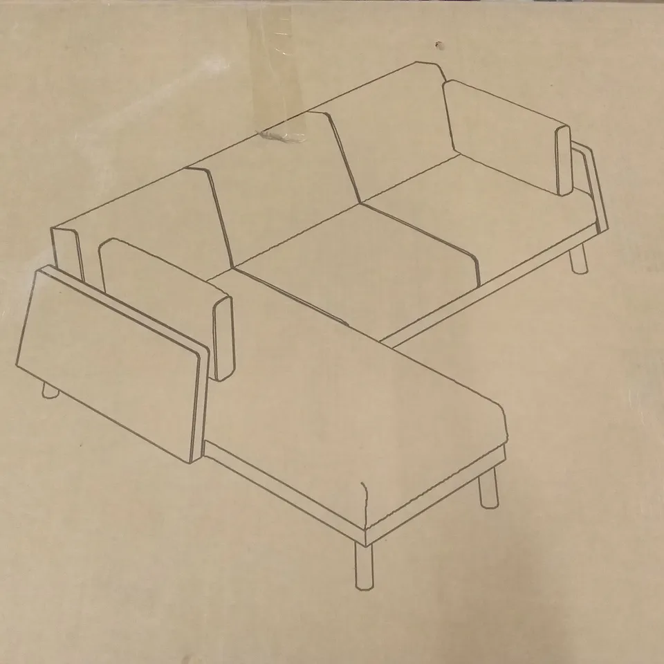 BOXED DESIGNER CORNER SOFA (2 BOXES)