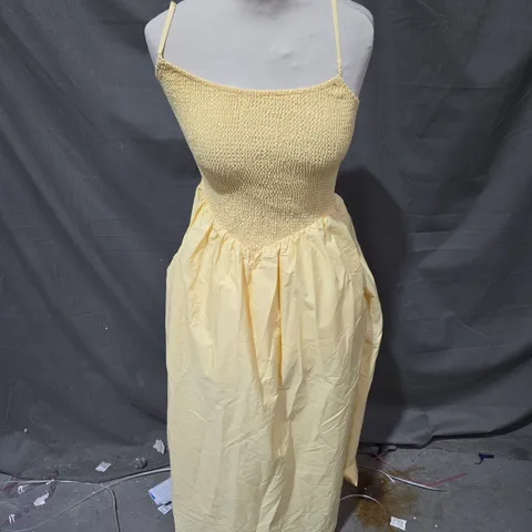 ABERCROMBIE & FITCH YELLOW SMOCKED DRESS, WOMEN'S, UK 2 (XXS)