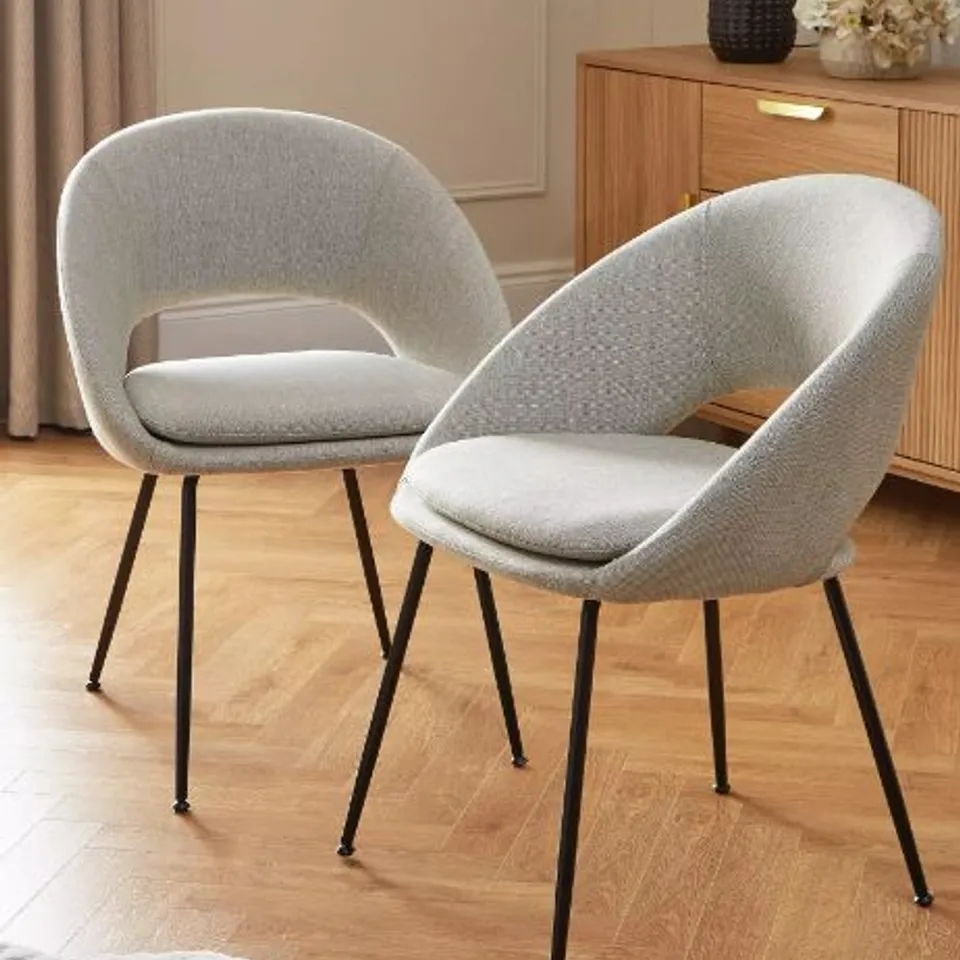PAIR OF AURELIA CHAIRS - NATURAL/BLACK 