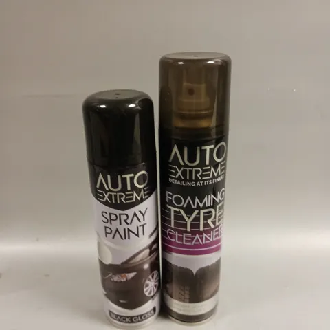 APPROXIMATELY 30 AUTO EXTREME AEROSOLS TO INCLUDE BLACK GLOSS SPRAY PAINT & FOAMING TYRE CLEANER - COLLECTION ONLY 