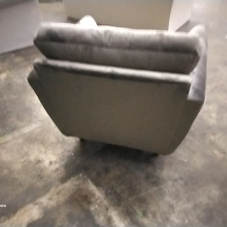 QUALITY DESIGNER HARDY EASY CHAIR PLUSES GRAY FABRIC