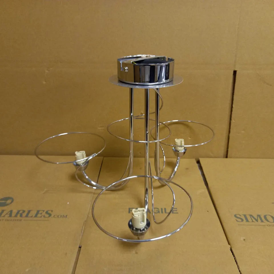 PAGAZZI KARLIE 3LT CEILING LIGHT - POLISHED CHROME EFFECT 