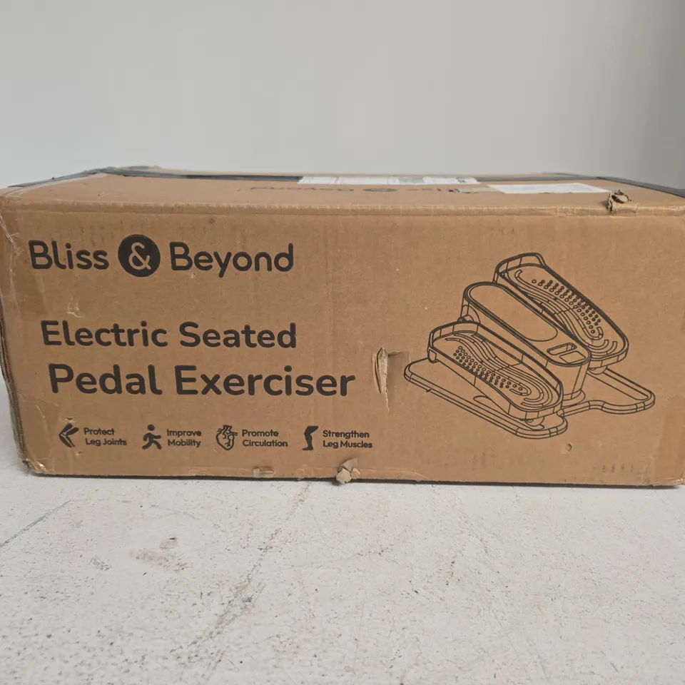 BLISS & BEYOND ELECTRIC SEATED PEDAL EXERCISER – BOXED