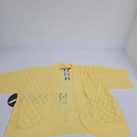 PURE & NATURAL YELLOW KNIT CARDIGAN, WOMEN'S XL