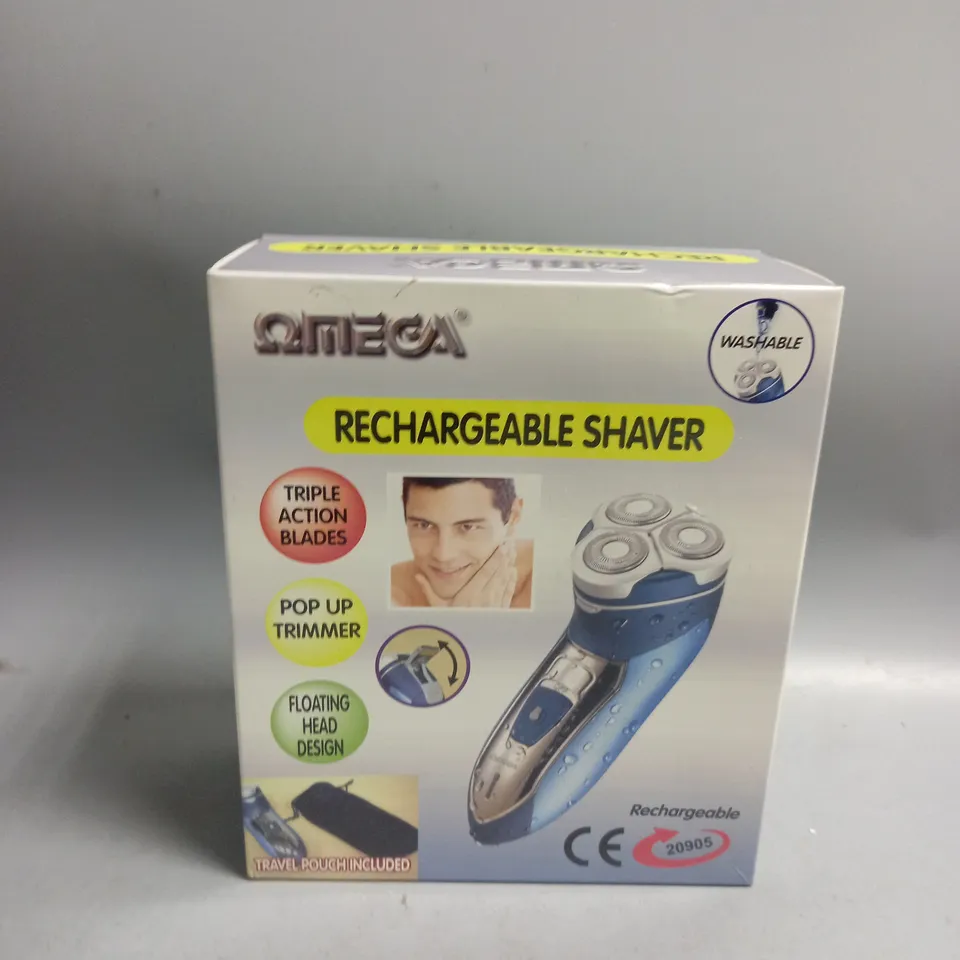 BOXED OMEGA RECHARGEABLE SHAVER