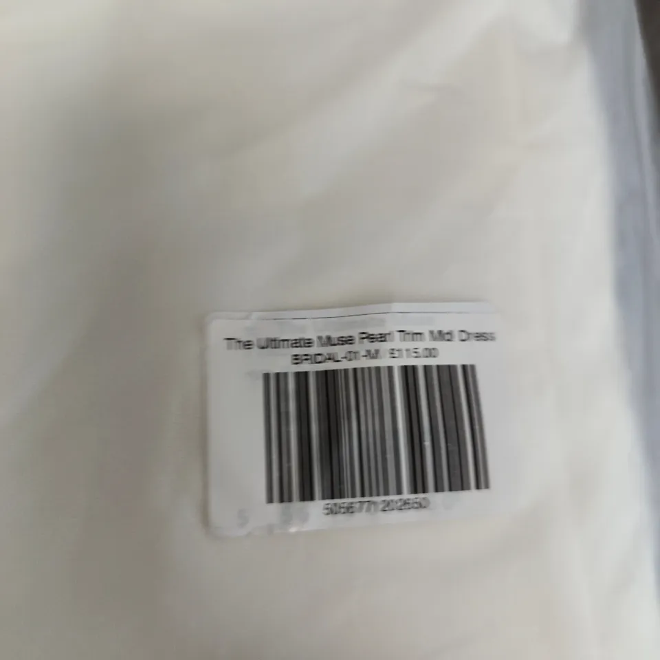 BAGGED ODDMUSE THE ULTIMATE MUSE PEARL TRIM MIDI DRESS - SIZE M