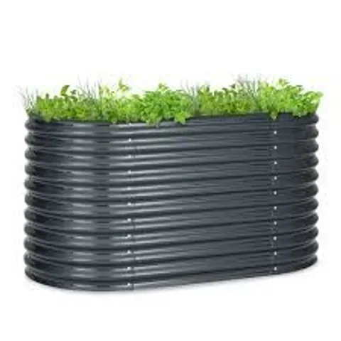 BOXED BLUMFELDT RAISED BED PLANTER GARDEN VEGETABLE FLOWERS HIGH GROW BED POT TROUGH 1.6 M GREY
