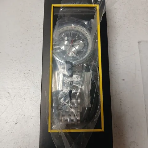 SEKONDA CHRONOGRAPH STAINLESS STEEL WATCH – BOXED