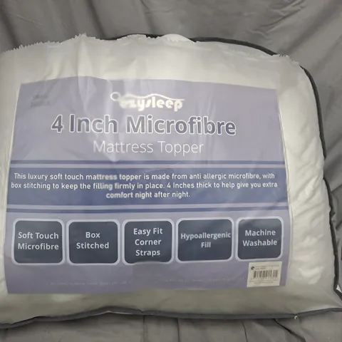 4 INCH MICROFIBRE MATTRESS TOPPER