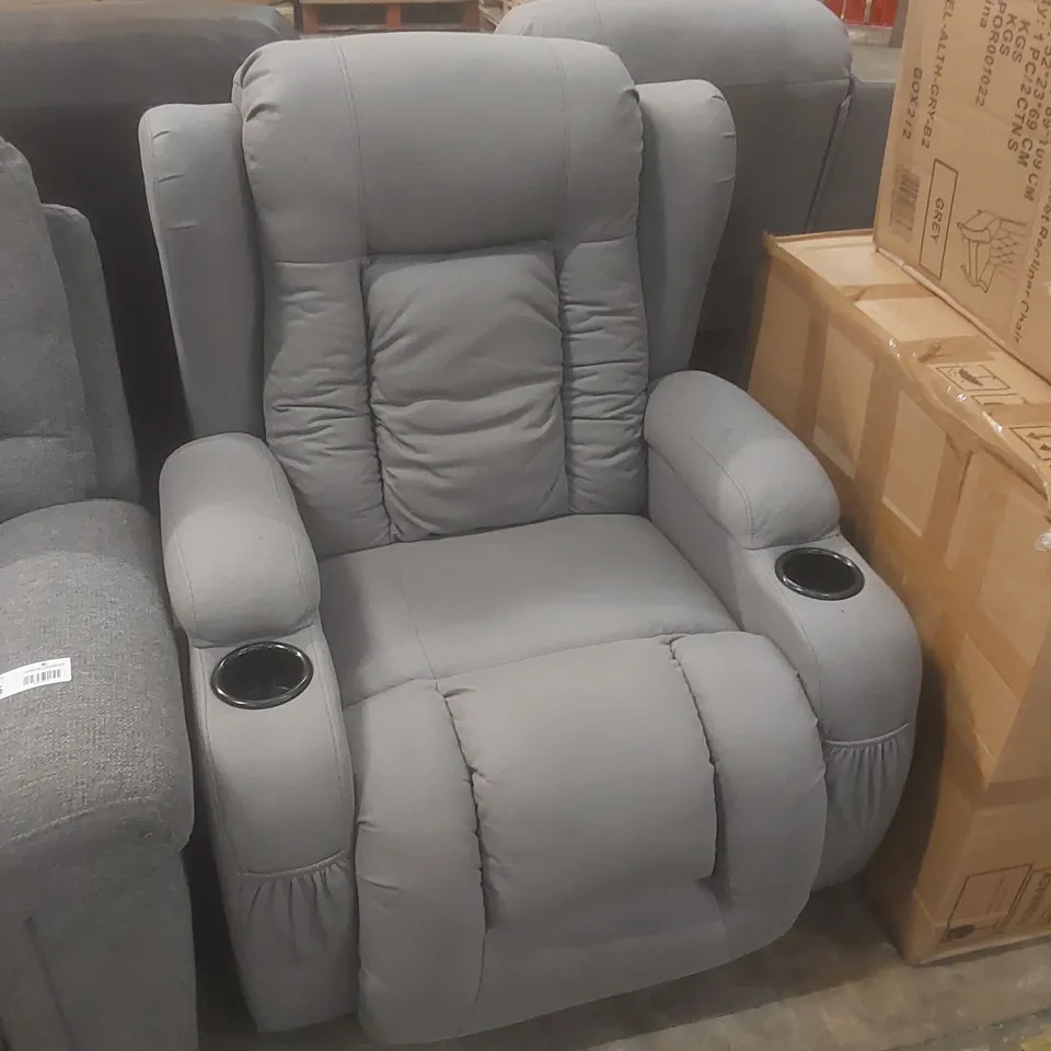 DESIGNER FABRIC UPHOLSTERED RECLINER CHAIR 