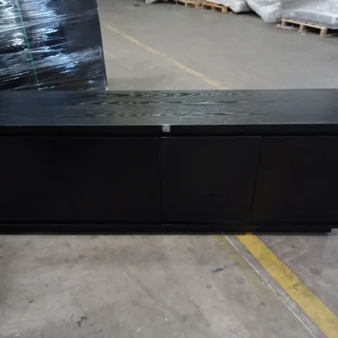 BLACK OAK TV UNIT WITH STORAGE