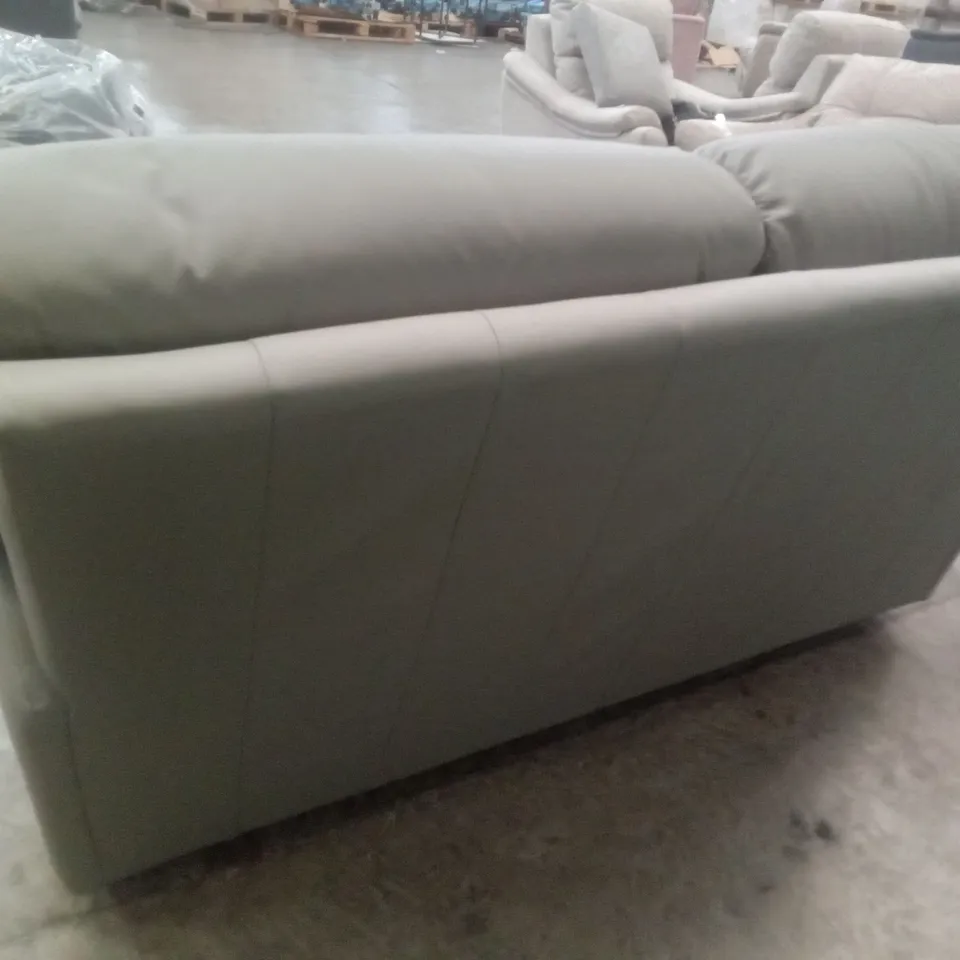 DESIGNER G PLAN MADE STRATFORD 2 SEATER SOFA - CAMBRIDGE GREY LEATHER 