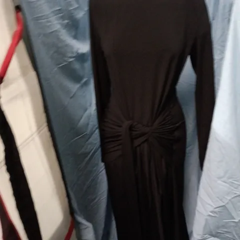 AX PARIS BLACK KNOT-DETAIL MAXI DRESS, UK SIZE 14