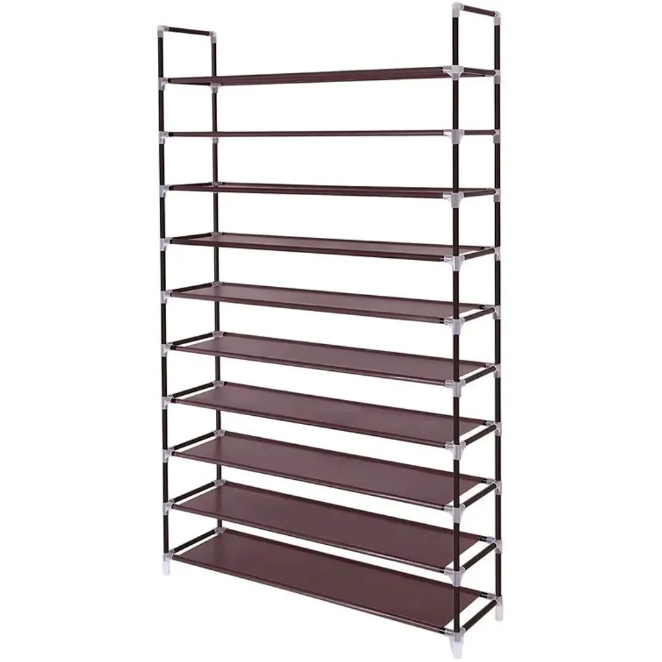 BOXED 50 PAIR STACKABLE SHOE RACK