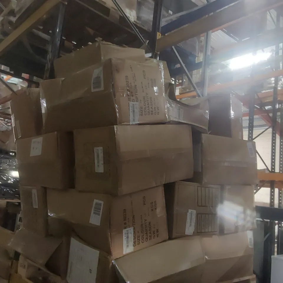 PALLET CONTAINING A VERY LARGE QUANTITY OF ASSORTED DESIGNER CLOTHING