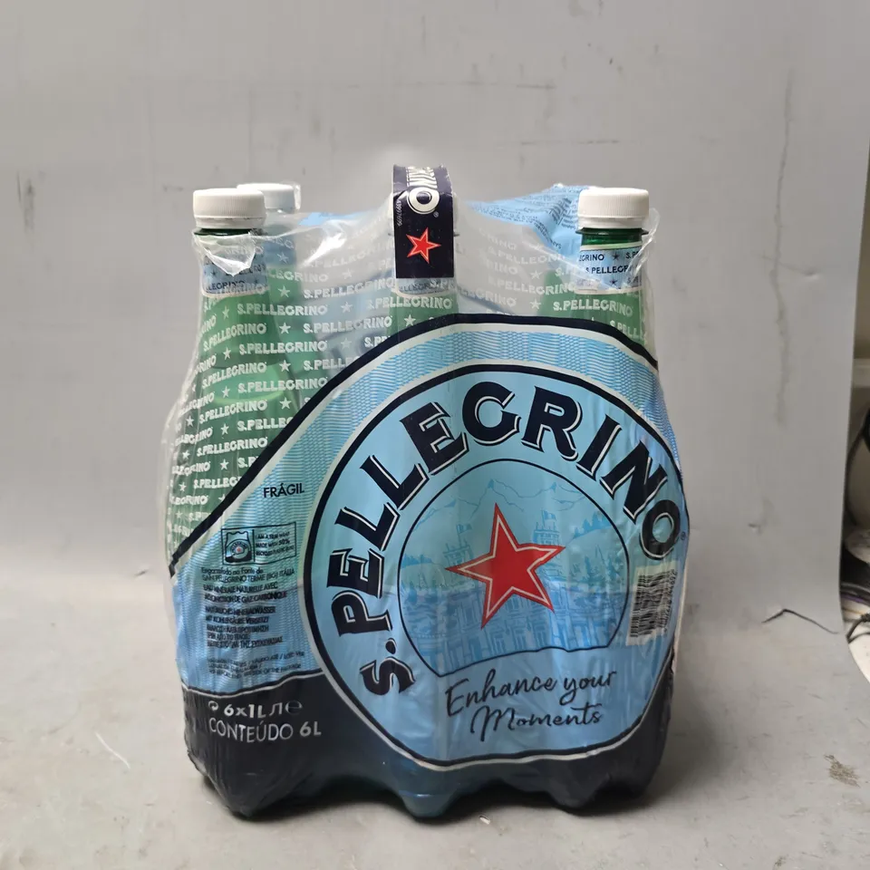 SAN PELLEGRINO SPARKLING NATURAL MINERAL WATER 6X1L