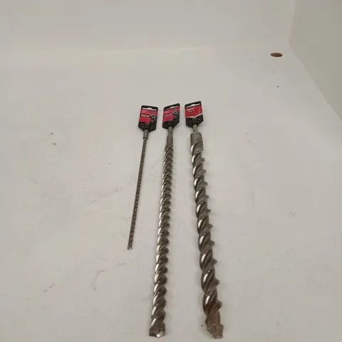 SET OF 3 ASSORTED MILWAUKEE SDS PLUS DRILL BITS