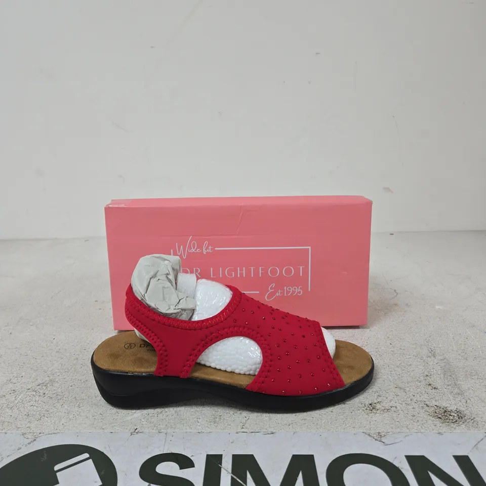 DR LIGHTFOOT WIDE FIT SANDALS – PINK/RED, WOMEN'S SIZE 5