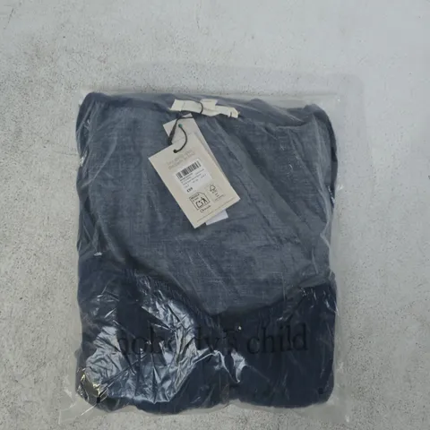 BAGGED NOBODY'S CHILD TULLA MINI DENIM DRESS IN DARK WASH SIZE UK 8