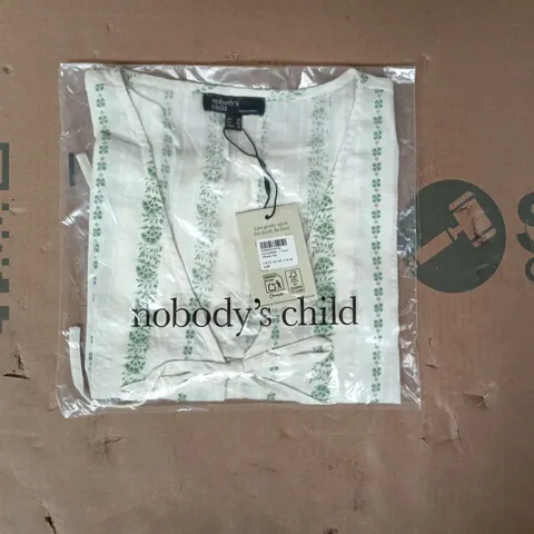 BAGGED NOBODY'S CHILD THANDY TOP IN CREAM SIZE UK 12