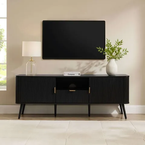 BOXED DUSK HATTIE TV UNIT FOR TVS UP TO 65" - BLACK