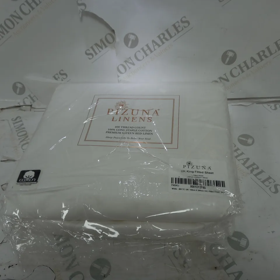 PIZUNA LINENS UK KING FITTED SHEETS 160/200/40CM