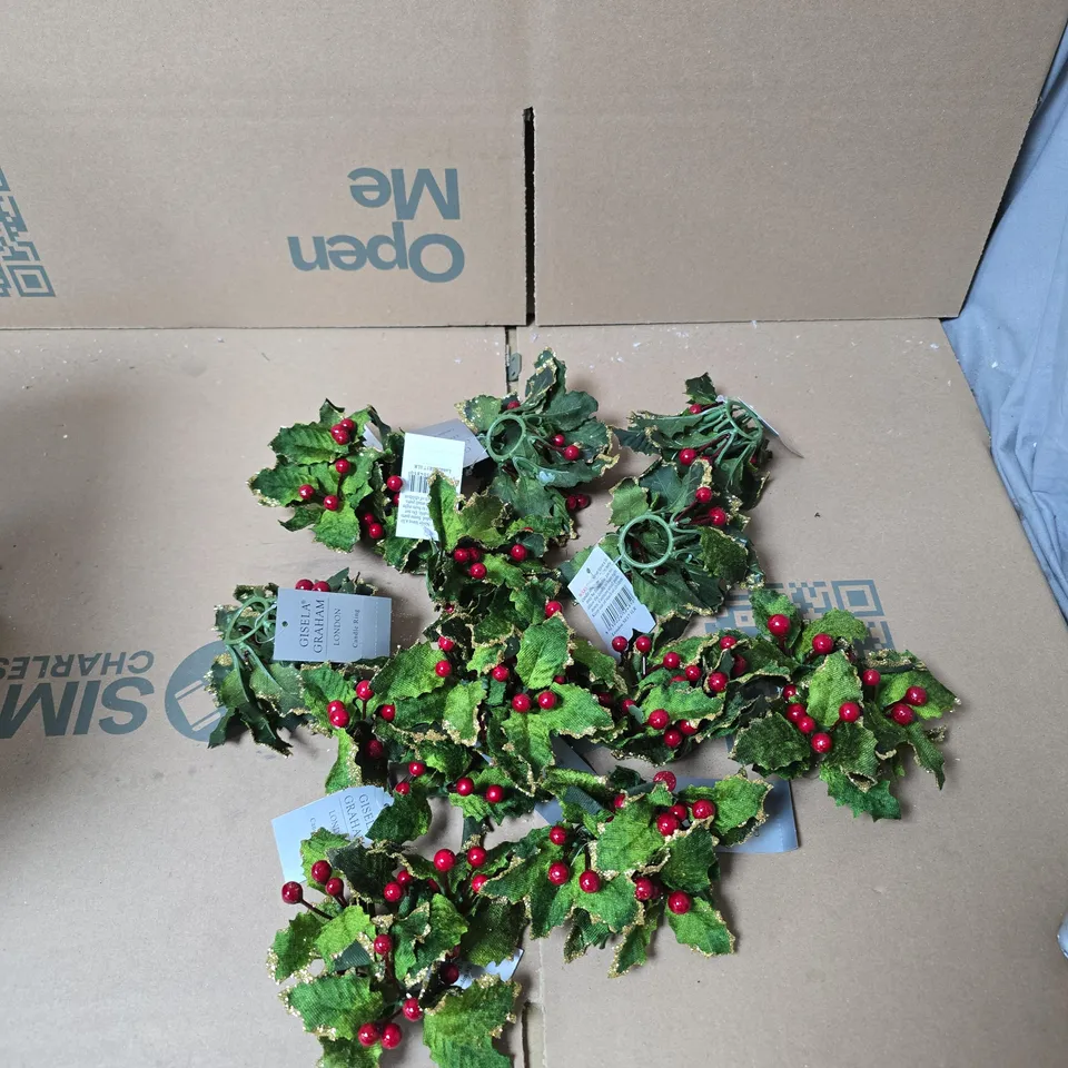 2 BOXES GISELA GRAHAM SMALL CHRISTMAS DECORATIONS 