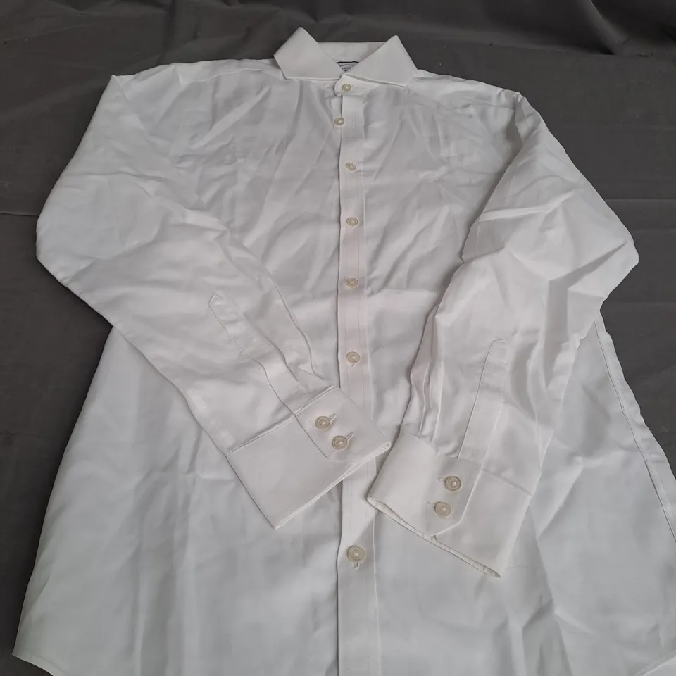 CHARLES TYRWHITT WHITE LONG SLEEVE SHIRT SIZE 38/84CM 