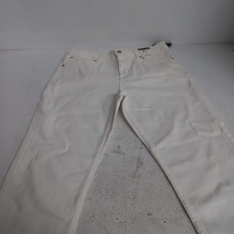 M&S CROPPED SLIM JEANS, UK 14 SHORT, WHITE