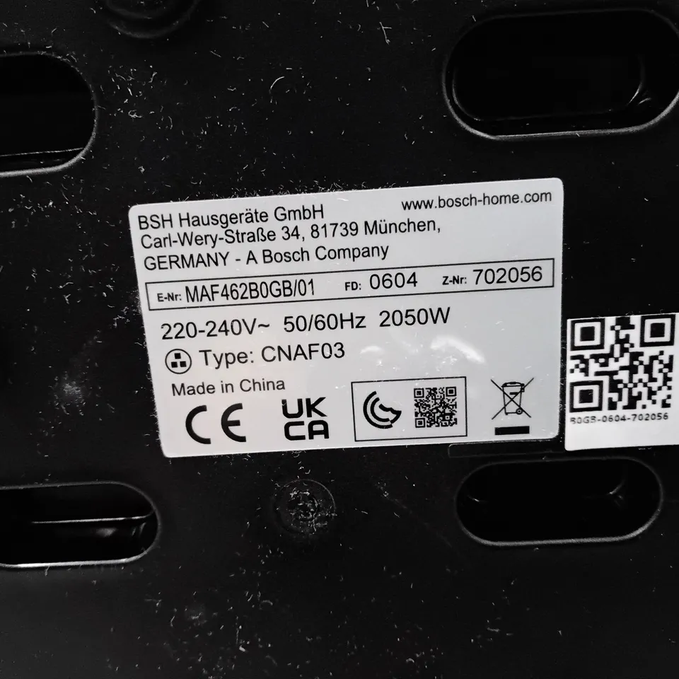 BOSCH SERIES 4 AIR FRYER CN AF03 (MAF462BOGB) 2050W, 6.1L - BOXED