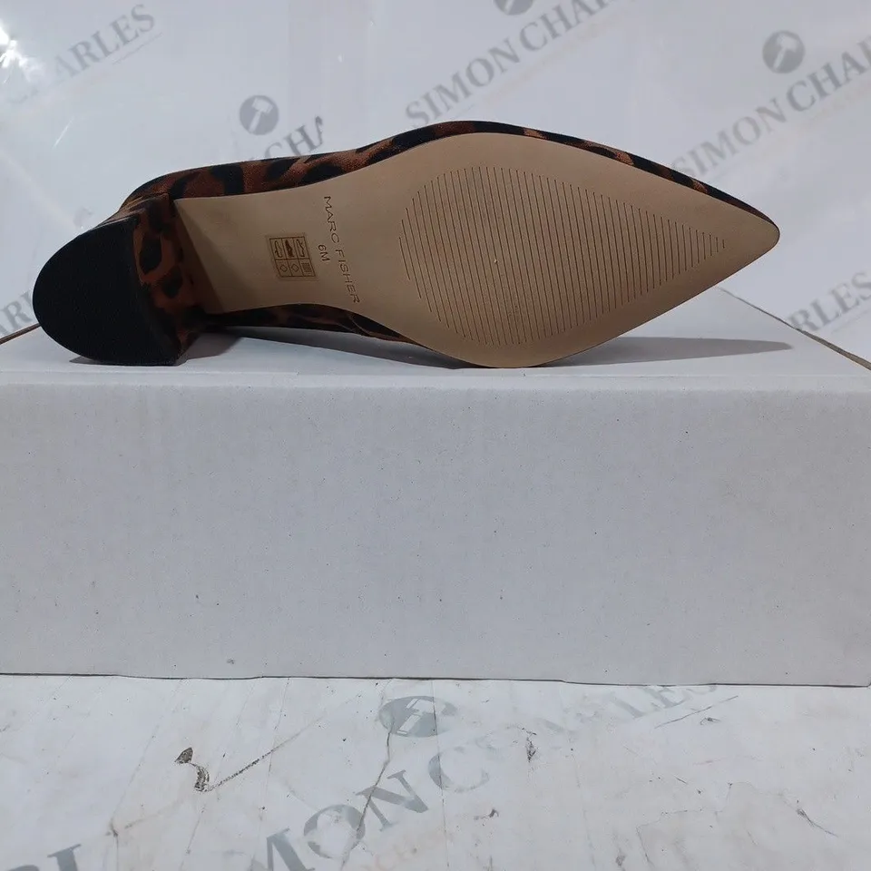 PAIR OF MF HEELS (LEOPARD PATTERN), SIZE 4