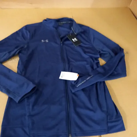 UNDER ARMOUR NAVY ZIP THROUGH TOP - UK S