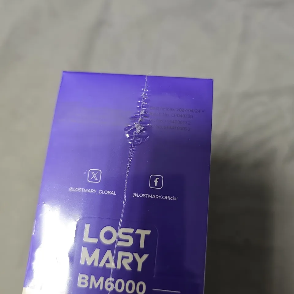 LOST MARY BM6000 REFILLABLE KIT – STRAWBERRY WATERMELON 20MG/ML - 5-PACK