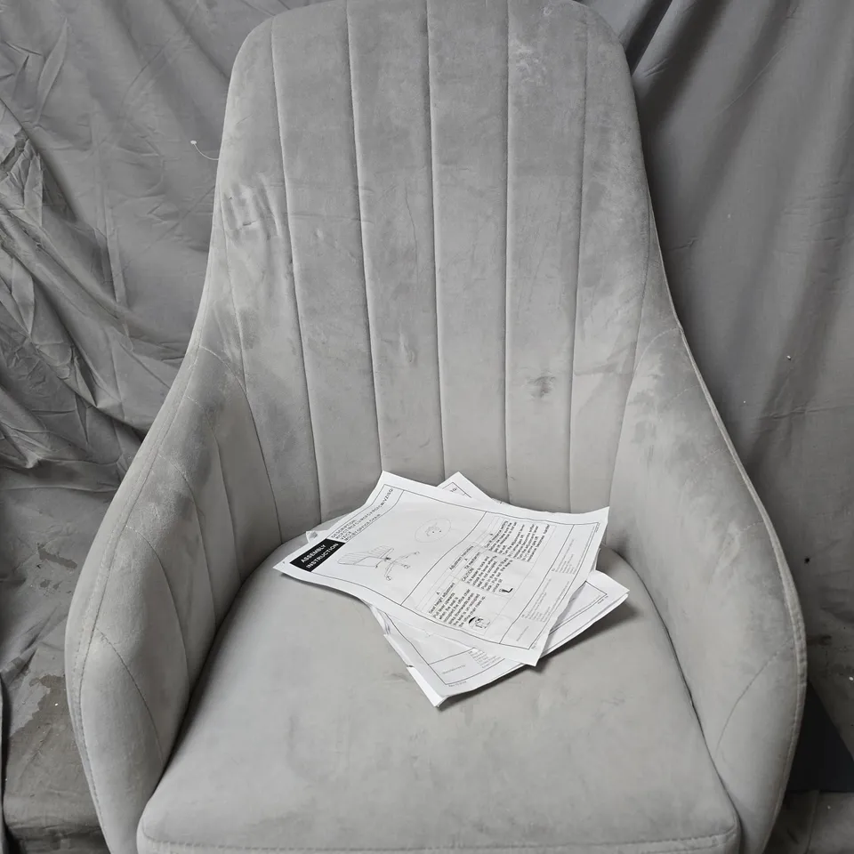 MOLBY PADDED GREY OFFICE CHAIR WITH INSTRUCTIONS