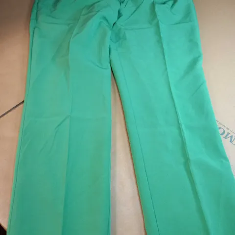 WALLIS GREEN TAPERED PETITE TROUSERS - SIZE 14