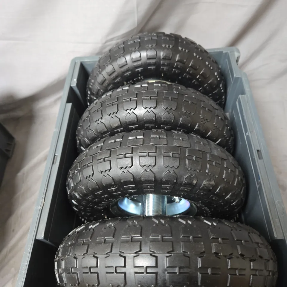 4 X WHEELBARROW WHEELS