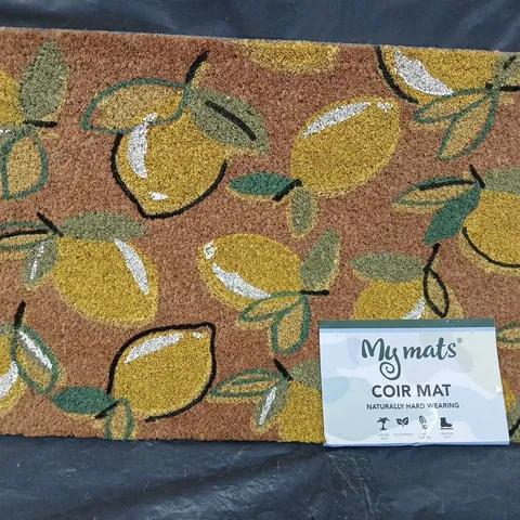 MY MATS COIR MAT HARD WEARING LEMON 