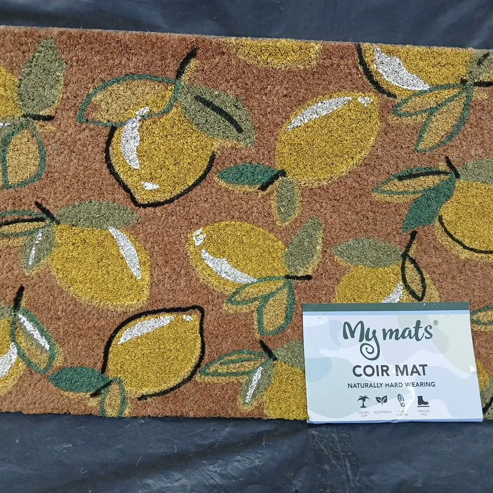 MY MATS COIR MAT HARD WEARING LEMON 