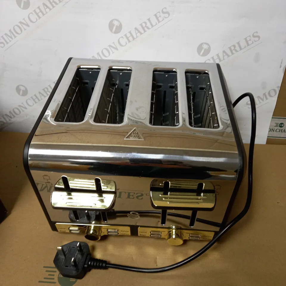 SWAN GATSBY BLACK AND GOLD 4-SLICE TOASTER