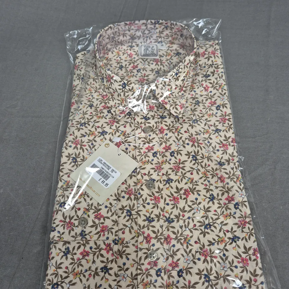 SEALED OXFORD SHIRT - FLORAL PATTERN SIZE 16