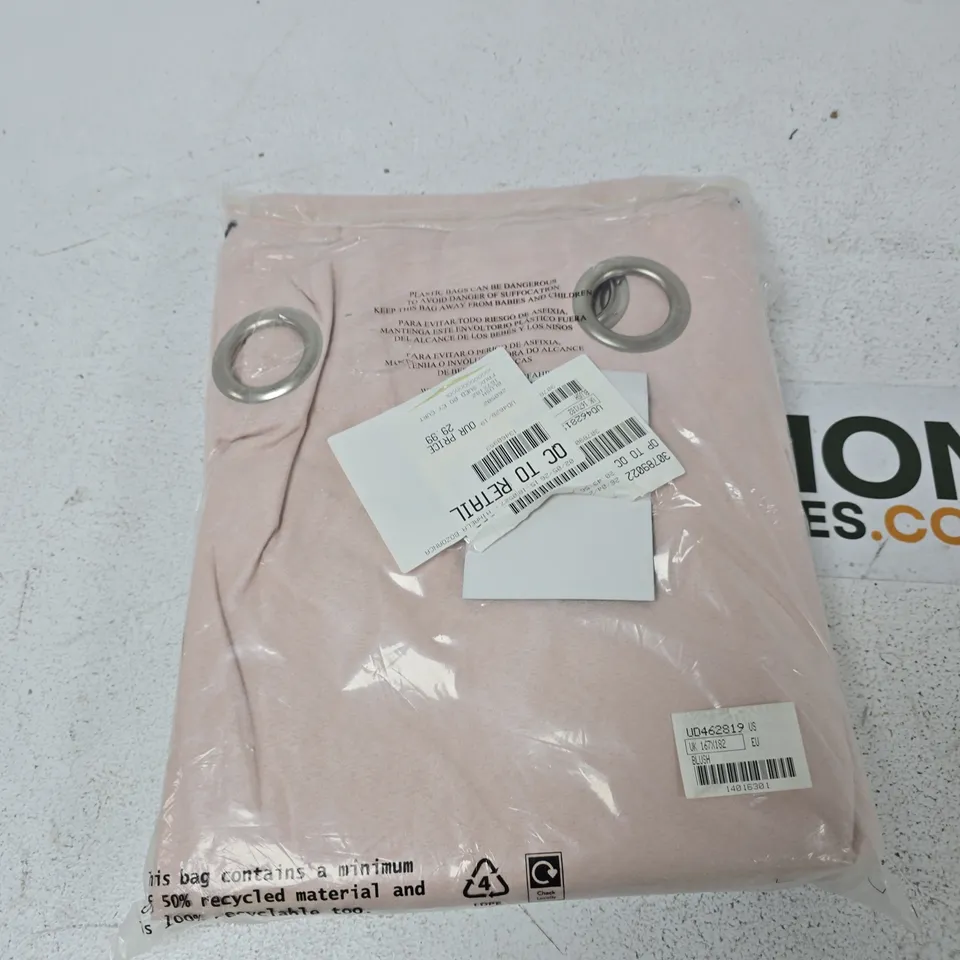 CASA HOME PINK BLACKOUT CURTAINS – GROMMET TOP