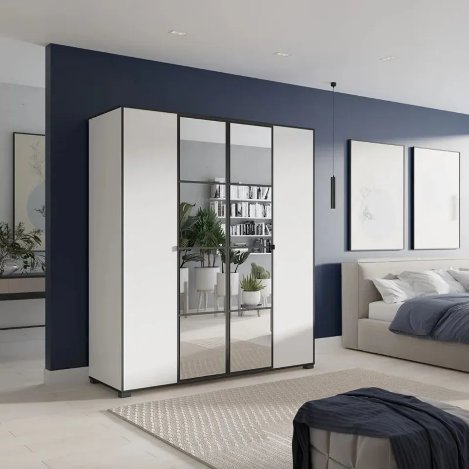 BOXED MAKENLY 2 DOOR WARDROBE (3 BOXES)