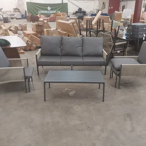 DESIGNER GARDEN SOFA GROUP WITH COFFEE TABLE