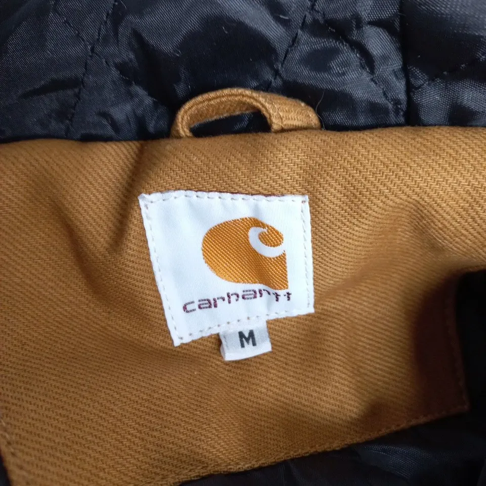 CARHARTT MEN'S HOODED JACKET – BROWN/ORANGE, SIZE M