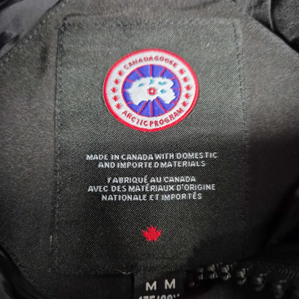 CANADA GOOSE BLACK PARKA – ARCTIC PROGRAM PATCH – MEN'S SIZE M