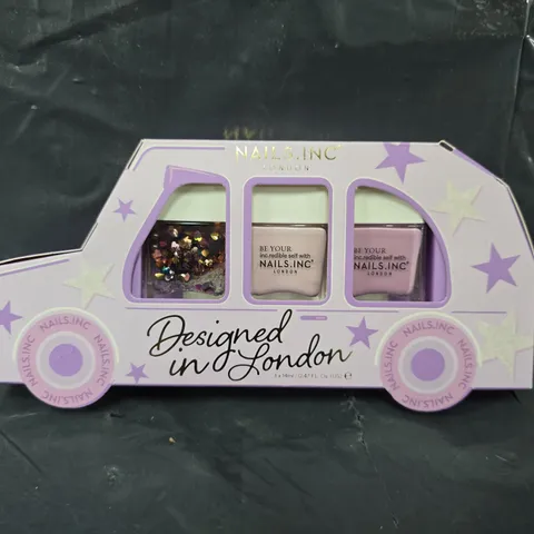 BOX OF APPROXMATELY 7 NAILS.INC DESIGNED IN LONDON NAIL ITEMS 