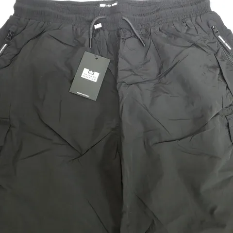 WEEKEND OFFENDER BLACK CARGO SHORTS- XL