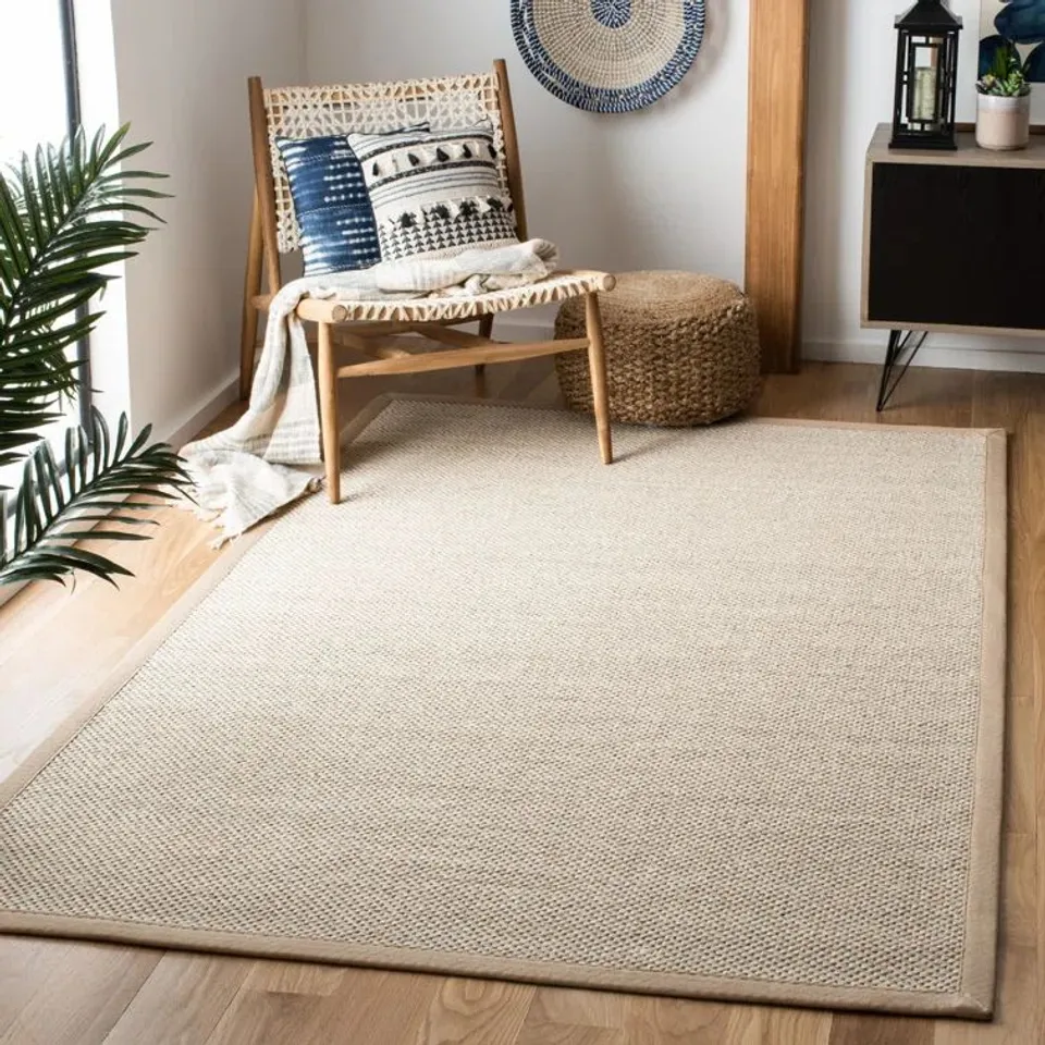TORBIN MACHINE WOVEN BEIGE RUG APPROXIMATELY 180X270CM