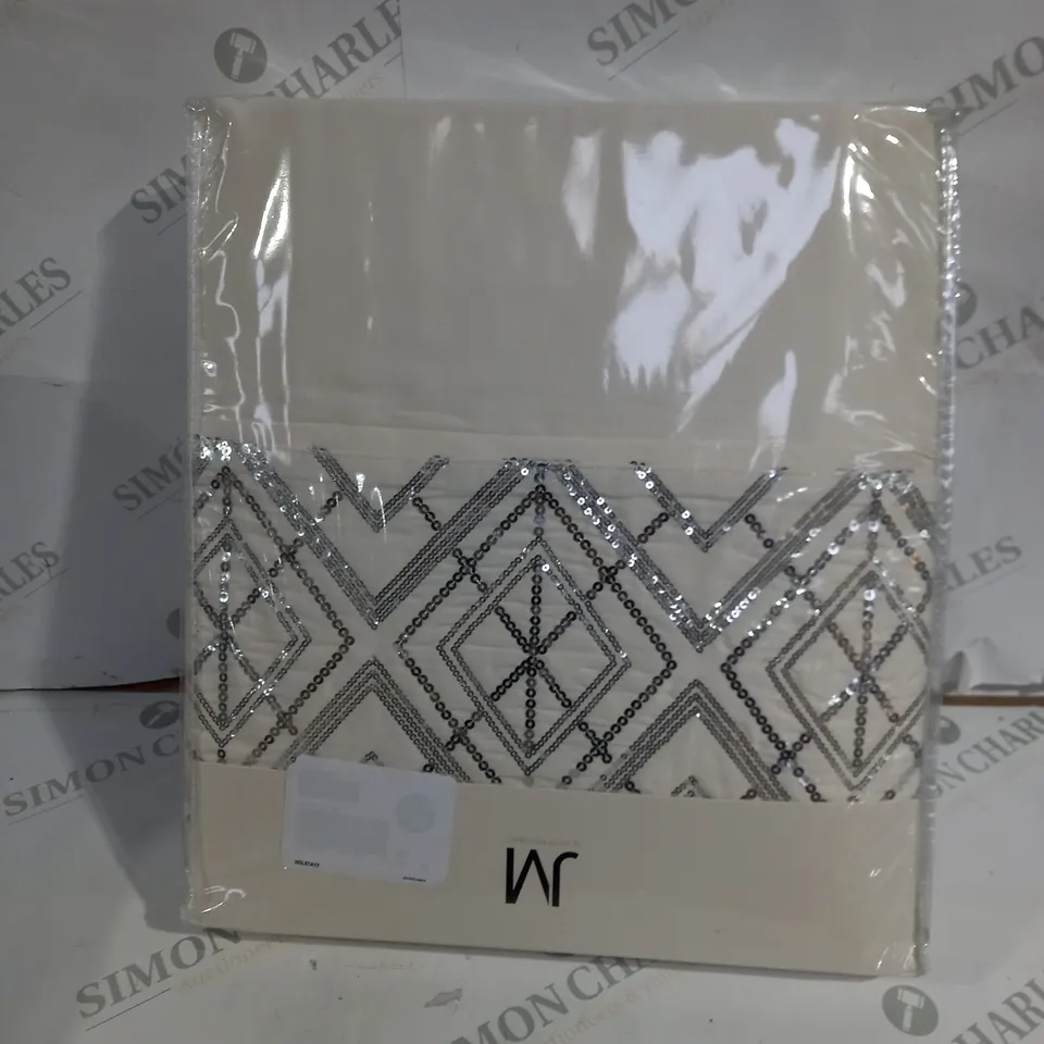 JM BY JULIEN MCDONALD DECO STYLE SEQUIN BEDDING 6 PIECE SET CREAMSIZE DOUBLE